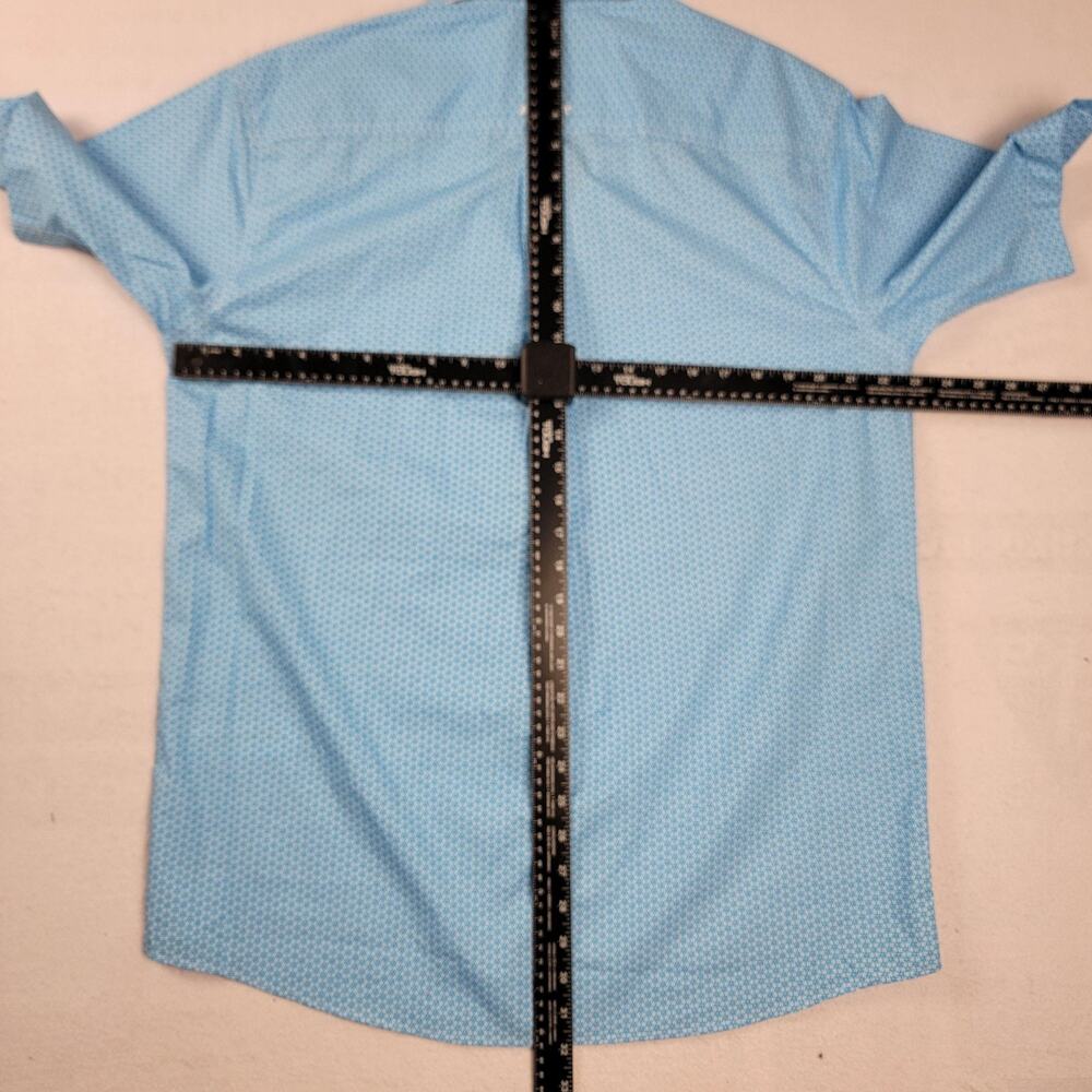 Ariat Shirt Mens Med Blue Simeon Classic Fit Short Sleeve Button Up Western 946 - Picture 8 of 10